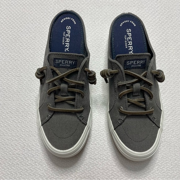 Sperry Crest Vibe Mule Top-Sider Memory Foam Sneaker Slip On Gray Women’s Size 6 - Picture 3 of 8